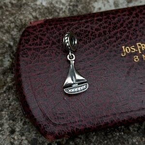 Authentic Pandora Sail Away Dangle Charm Ocean Sailboat Ship 925 Sterling Silver